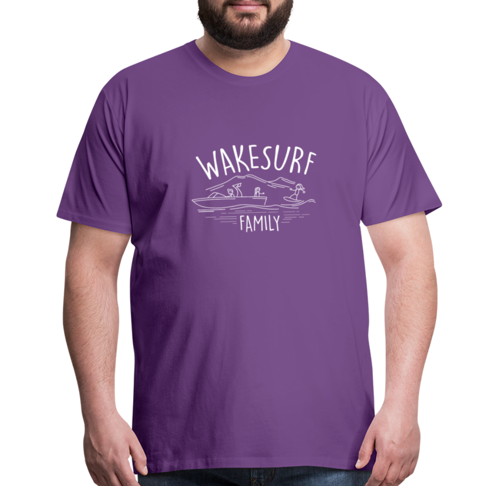 Wakesurf Family (girl) Men's Premium T-Shirt - purple