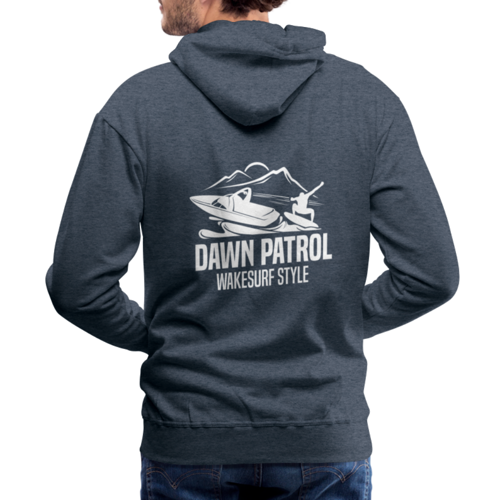 Dawn Patrol Wakesurf Style Men’s Premium Hoodie - heather denim