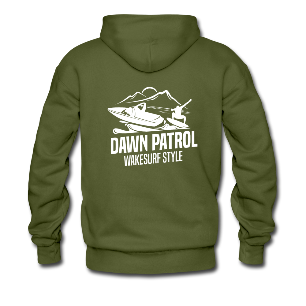 Dawn Patrol Wakesurf Style Men’s Premium Hoodie - olive green