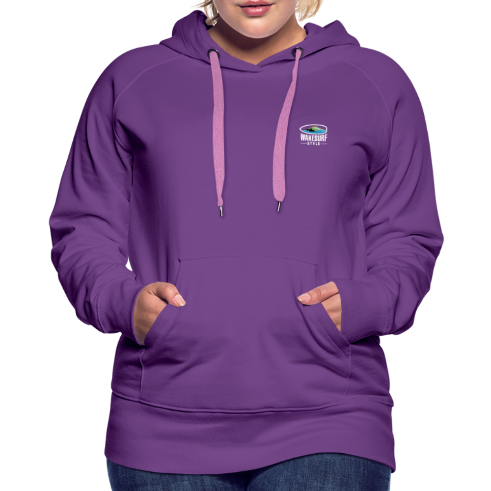 Dawn Patrol Wakesurf Style Women’s Premium Hoodie - purple