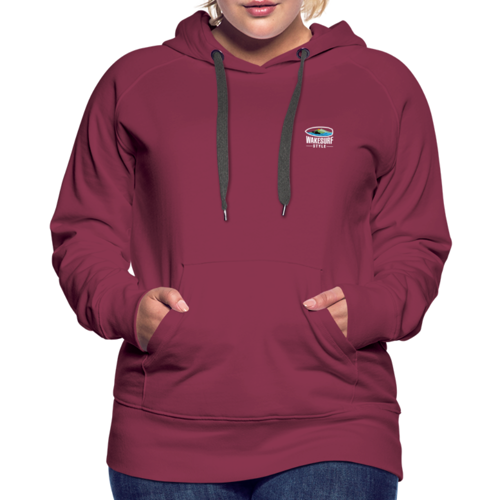 Dawn Patrol Wakesurf Style Women’s Premium Hoodie - burgundy