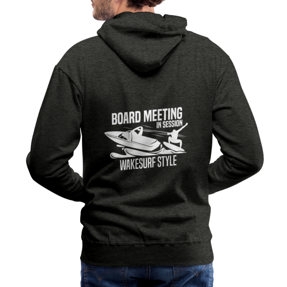 Board Meeting In Session Wakesurf Style Men’s Premium Hoodie - charcoal gray