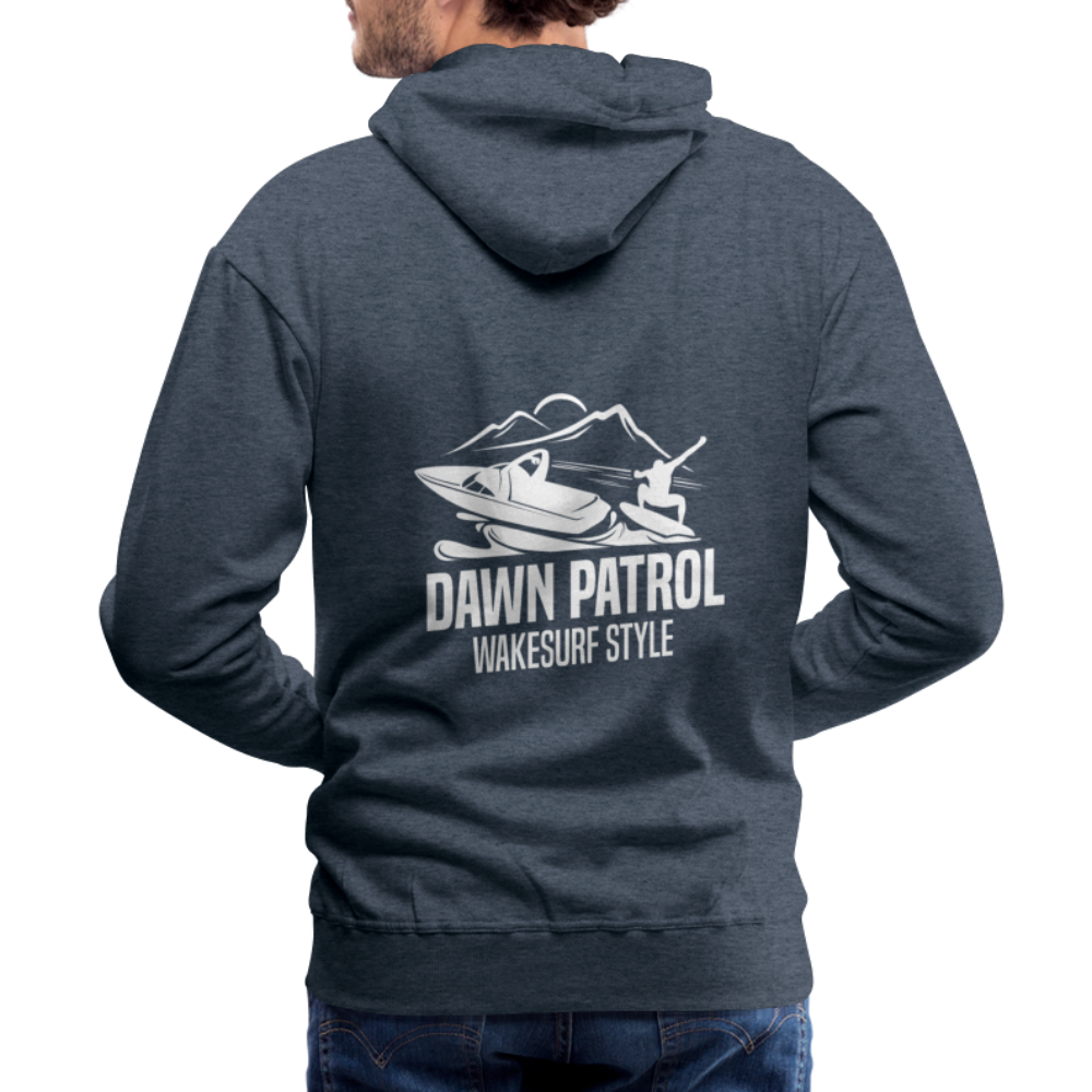 Dawn Patrol Wakesurf Style Men’s Premium Hoodie - heather denim