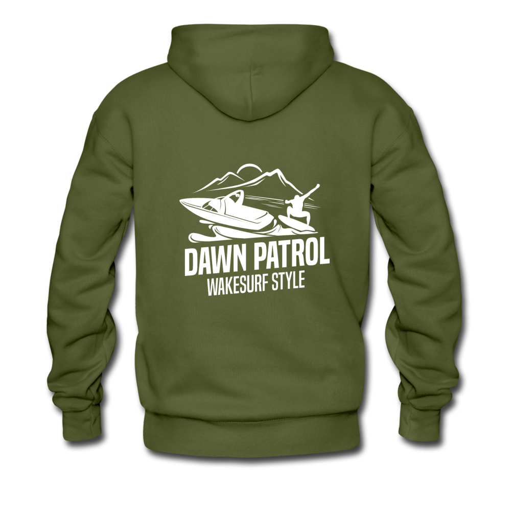 Dawn Patrol Wakesurf Style Men’s Premium Hoodie - olive green