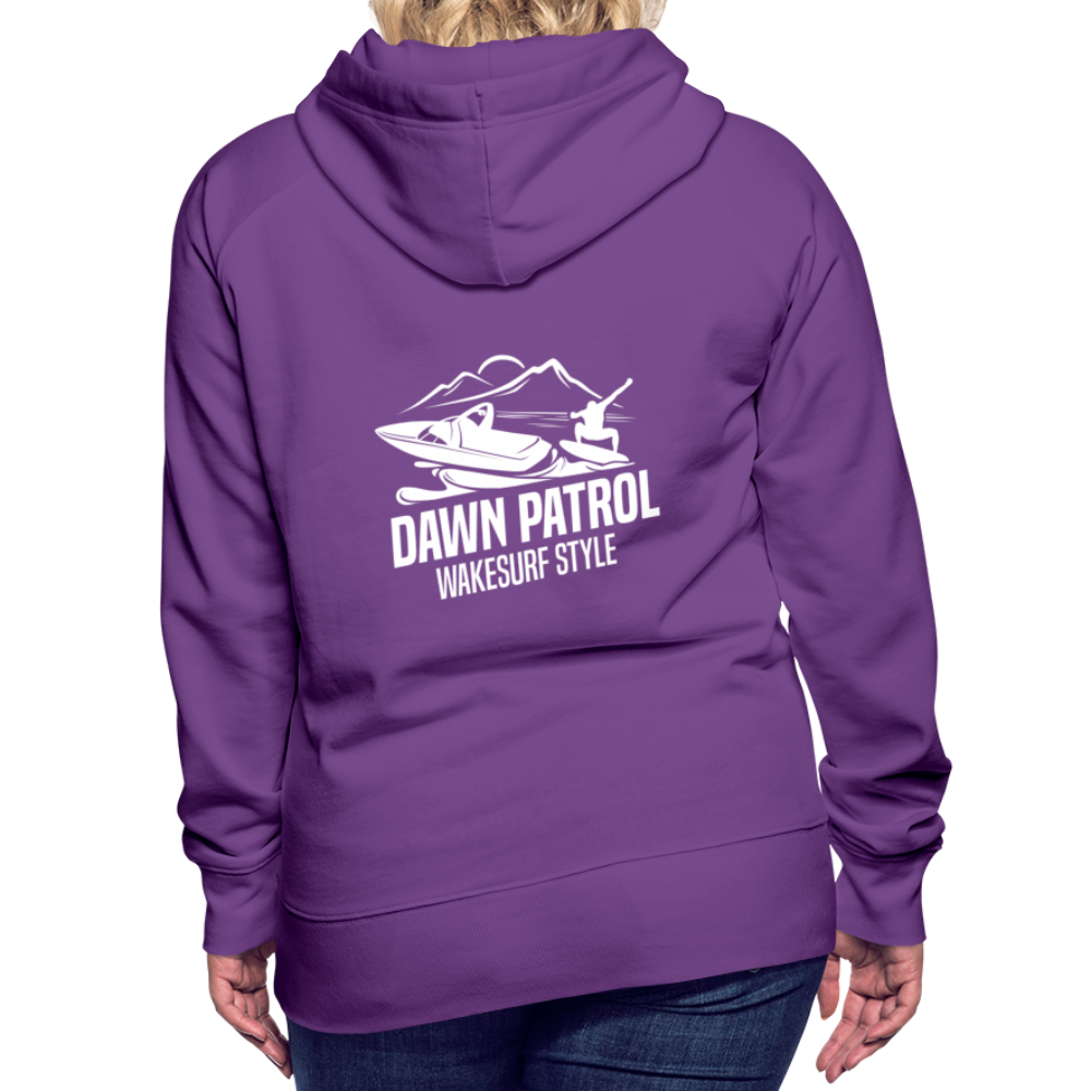 Dawn Patrol Wakesurf Style Women’s Premium Hoodie - purple