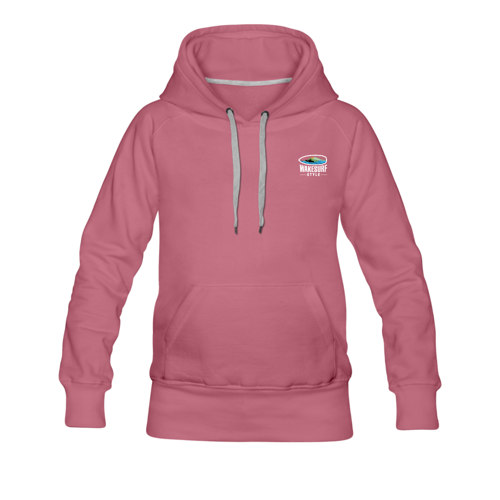 Dawn Patrol Wakesurf Style Women’s Premium Hoodie - mauve