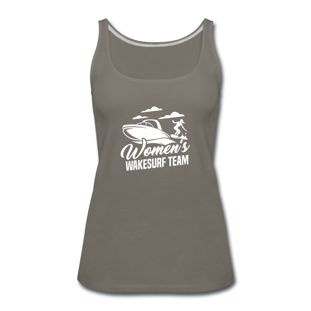 Women's Wakesurf Team Women’s Premium Tank Top - asphalt gray