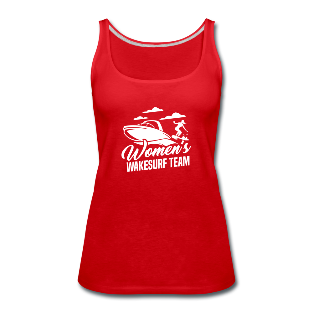 Women's Wakesurf Team Women’s Premium Tank Top - red