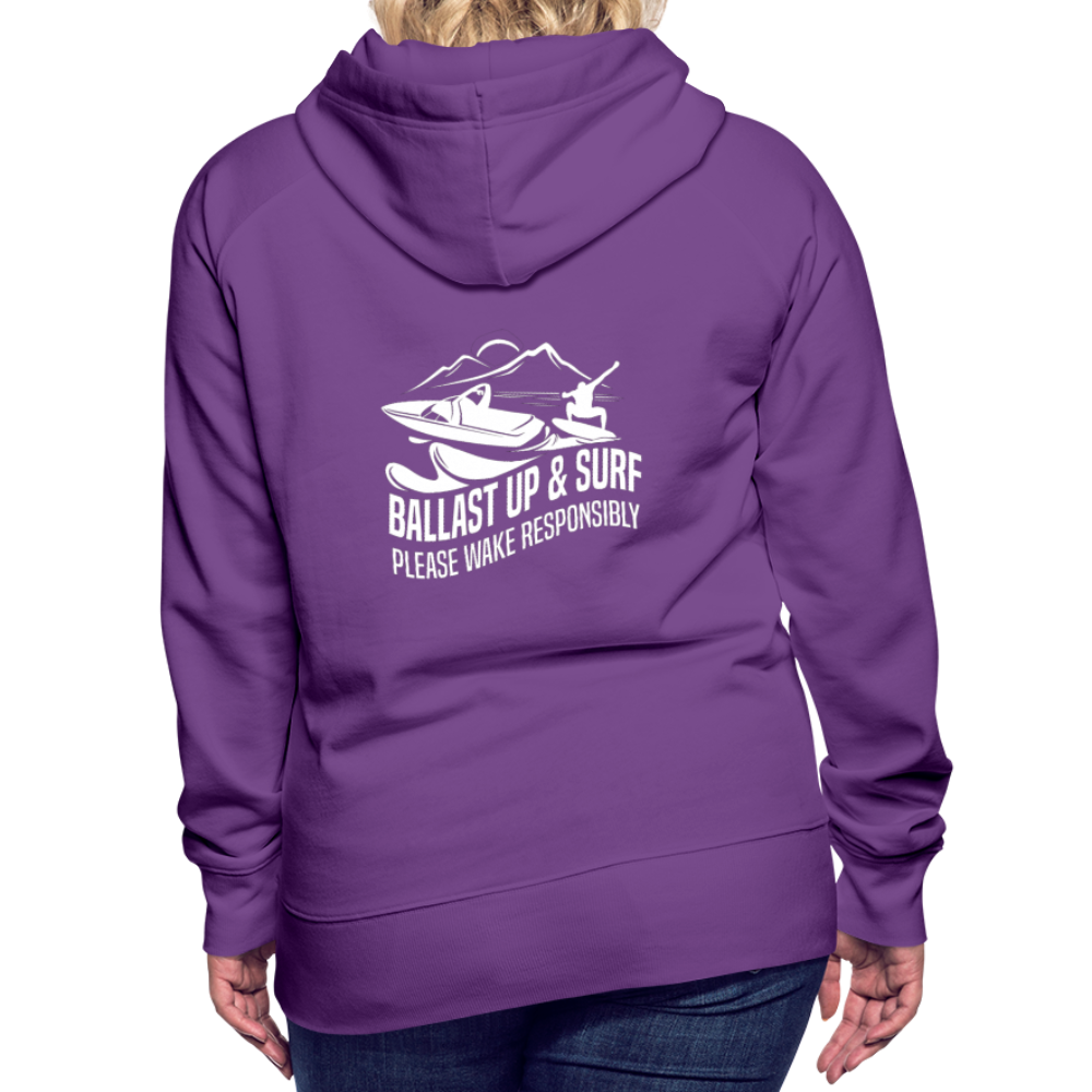 Ballast Up & Surf - Wake Responsibly Women’s Premium Hoodie - purple