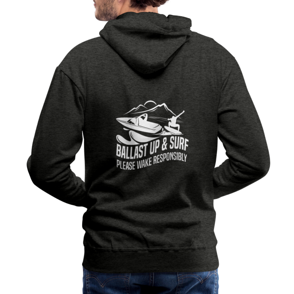 Ballast Up & Surf - Wake Responsibly - Men’s Premium Hoodie - charcoal grey