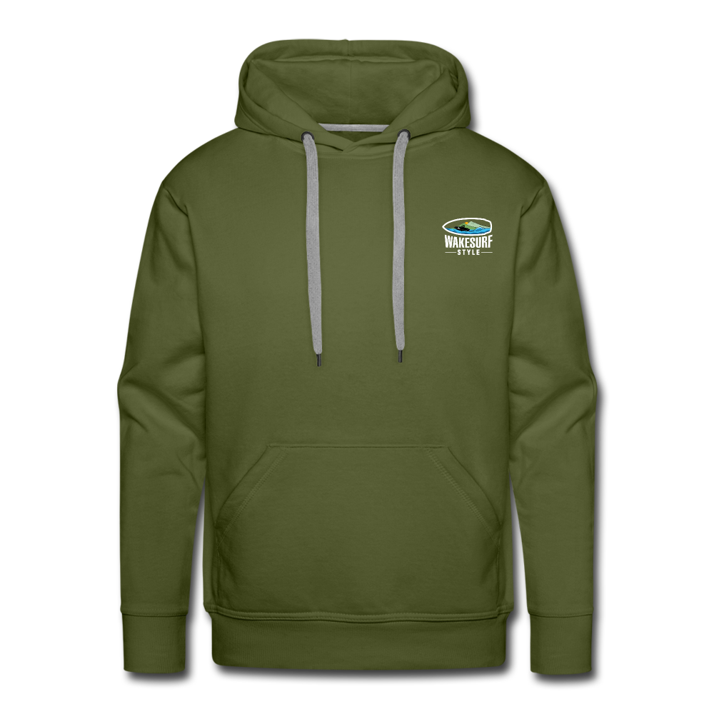 Dawn Patrol - Old Guy Wakesurf Team Men’s Premium Hoodie - olive green