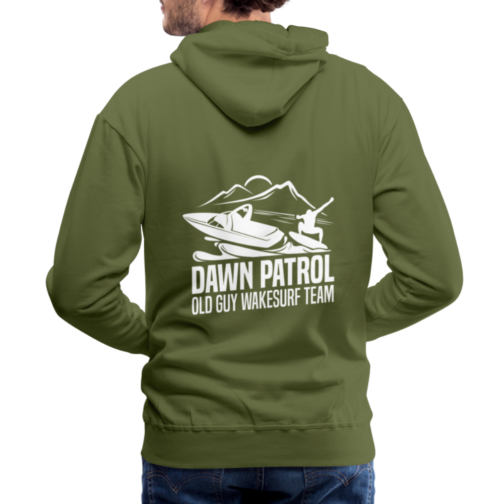Dawn Patrol - Old Guy Wakesurf Team Men’s Premium Hoodie - olive green