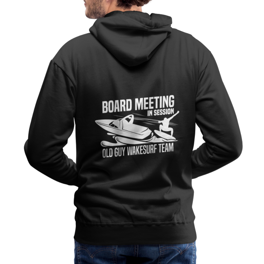 Board Meeting in Session - Old Guy Wakesurf Team Men’s Premium Hoodie - black