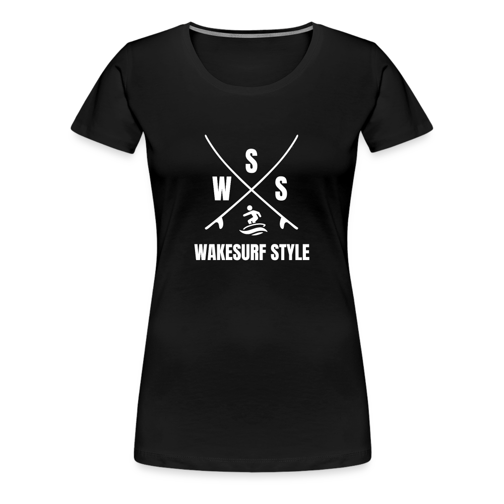 Wakesurf Style Women’s Premium T-Shirt - black