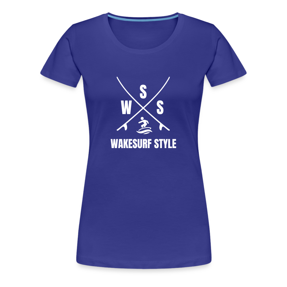 Wakesurf Style Women’s Premium T-Shirt - royal blue