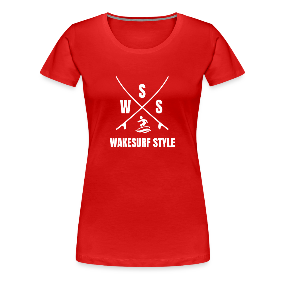 Wakesurf Style Women’s Premium T-Shirt - red