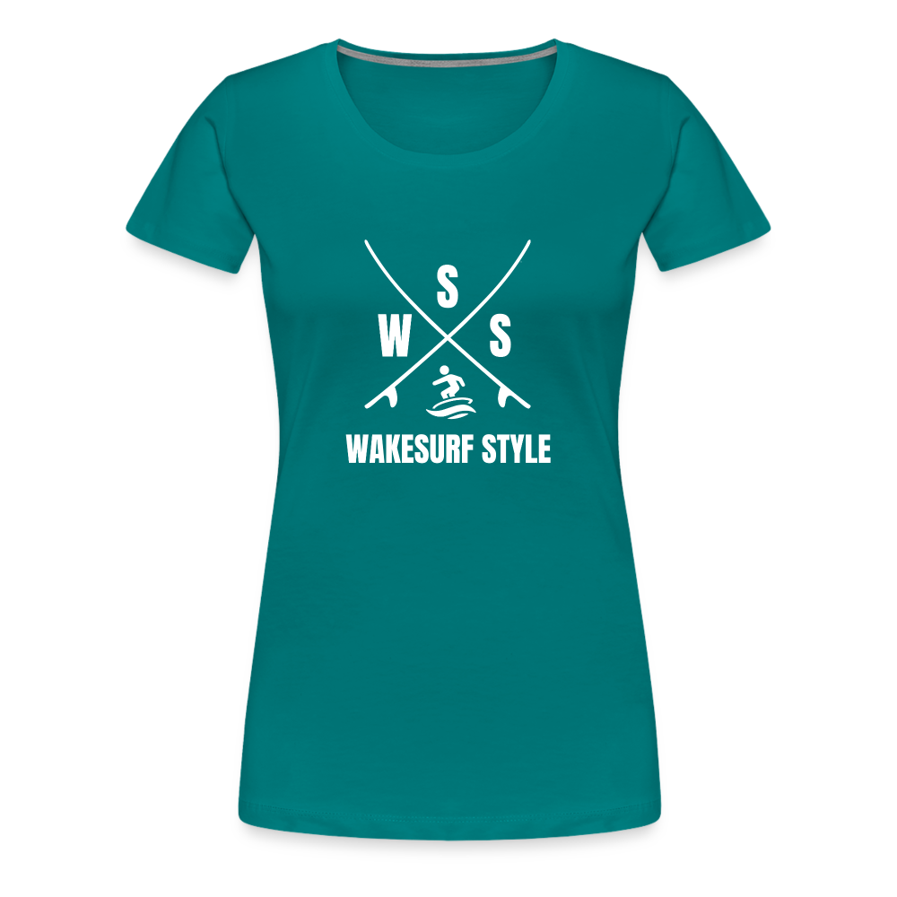 Wakesurf Style Women’s Premium T-Shirt - teal