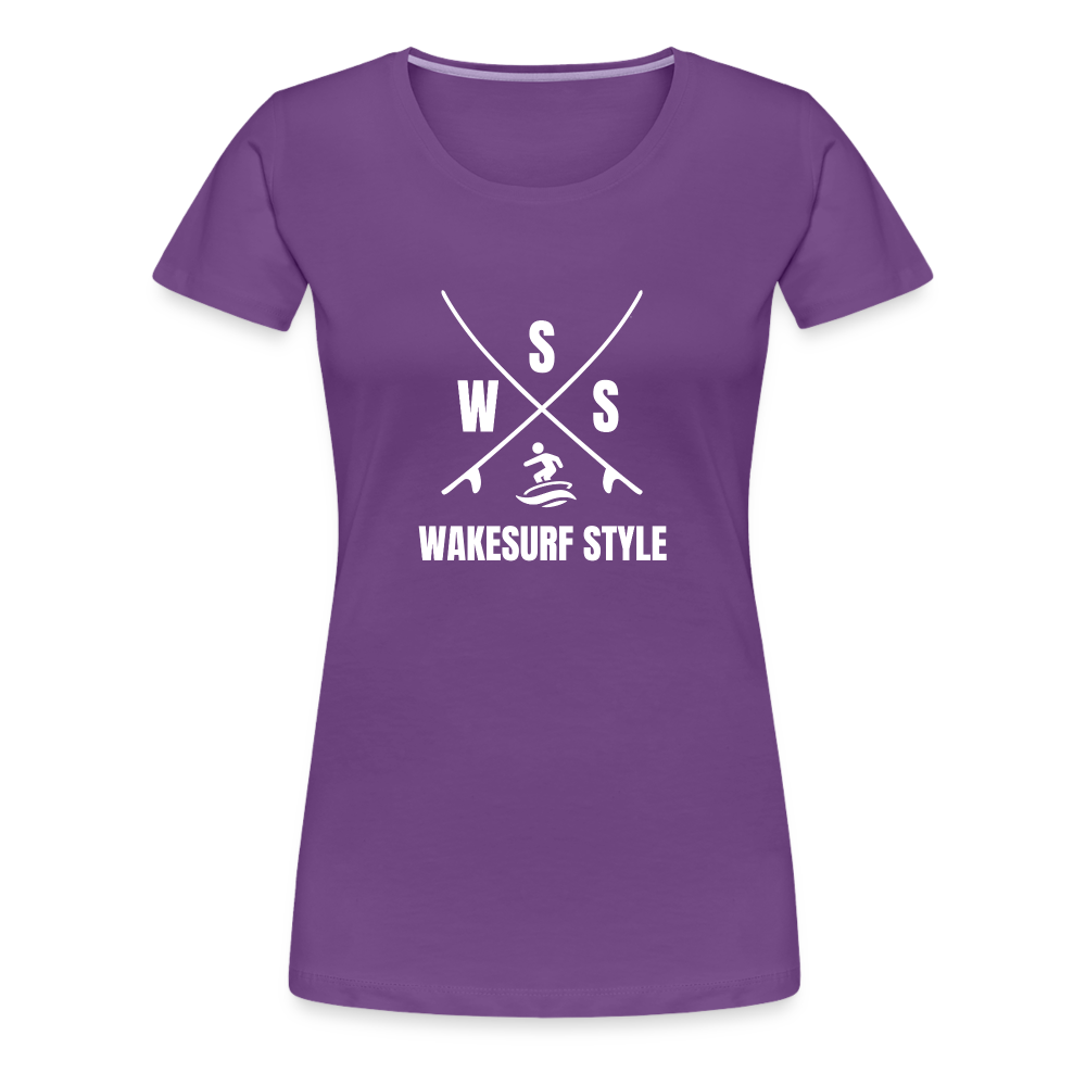 Wakesurf Style Women’s Premium T-Shirt - purple
