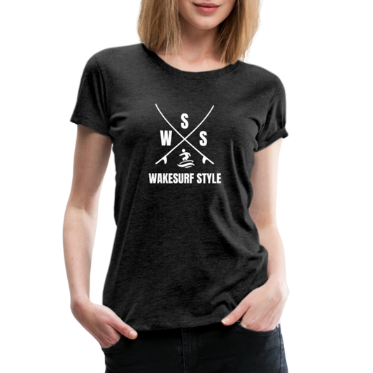 Wakesurf Style Women’s Premium T-Shirt - charcoal grey