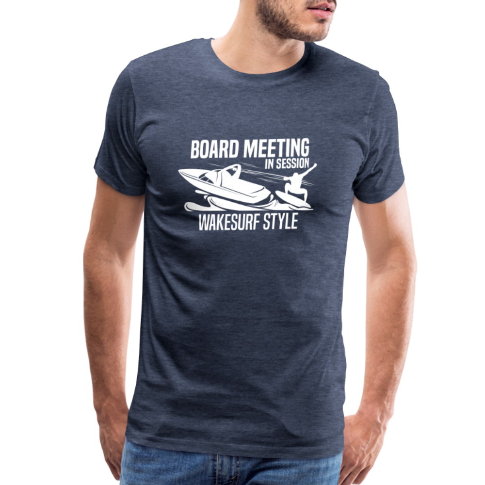 Board Meeting In Session Men's Premium T-Shirt - heather blue