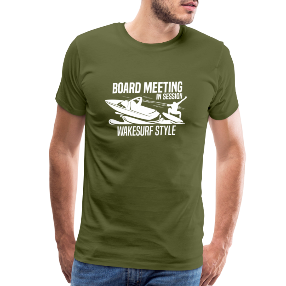 Board Meeting In Session Men's Premium T-Shirt - olive green
